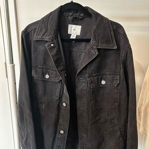 H&M Men's Dark Gray Denim Jacket